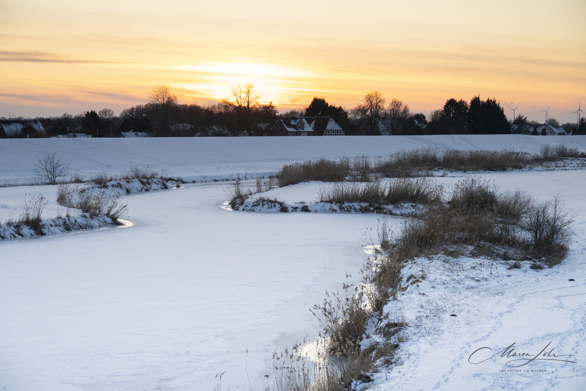 Sonnenuntergang an der Elbe